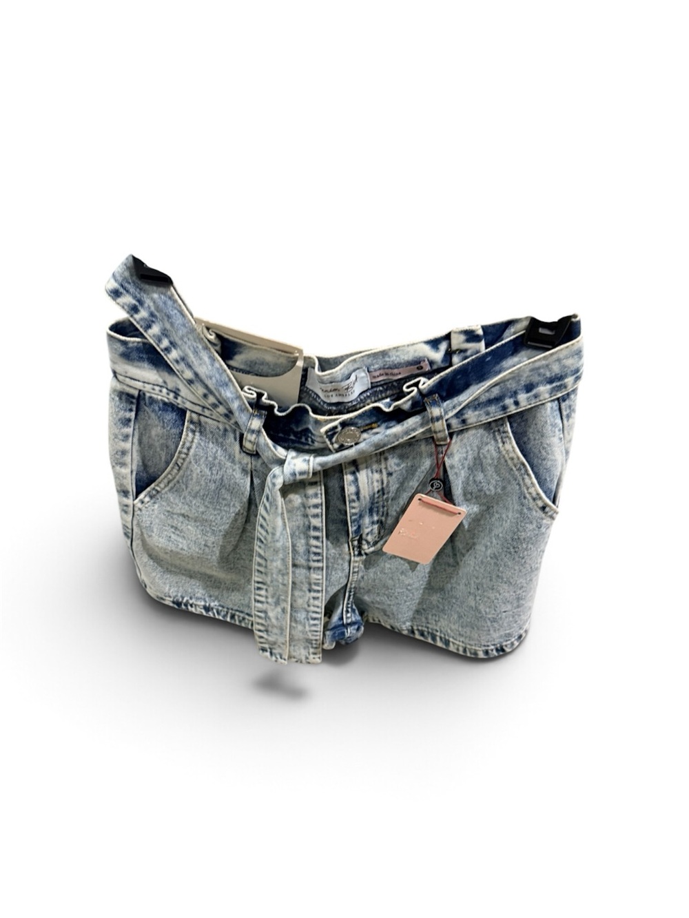 Denim Wash Convertible Tote Bag - Light Blue